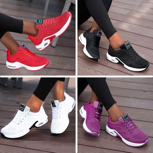 Denise | Sneakers with Lace Up and Air Cushion Sole