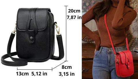 Diane | Crossbody Bag with Flap Closure and Adjustable Strap