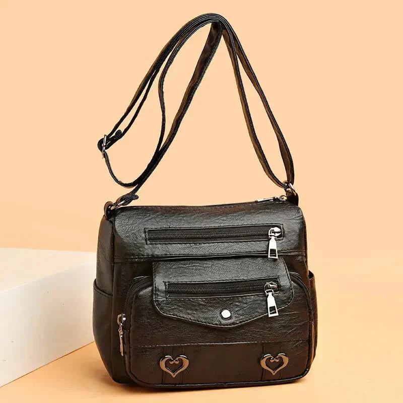 Diane | Crossbody Bag with Multiple Pockets and Zipper Closure