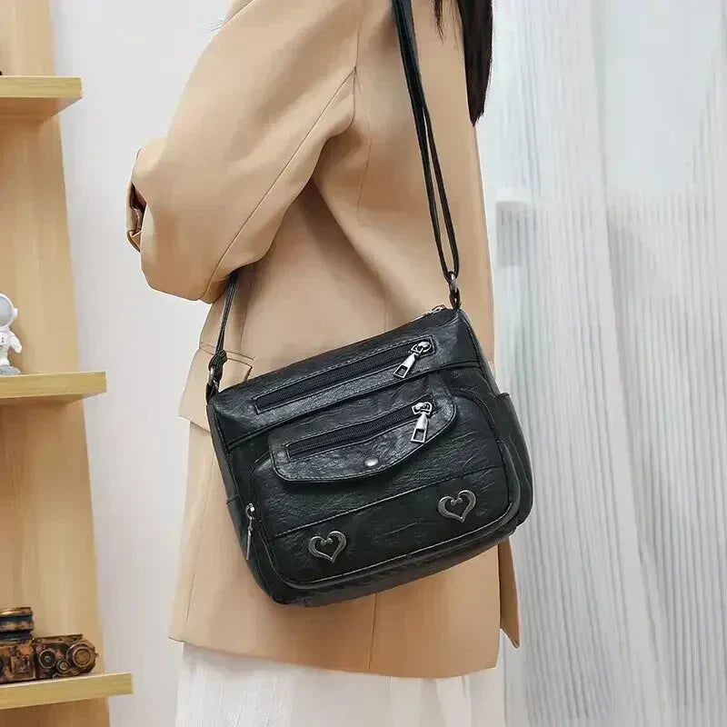 Diane | Crossbody Bag with Multiple Pockets and Zipper Closure