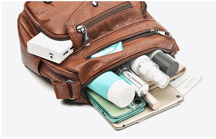 Diane | Crossbody Bag with Multiple Pockets and Zipper Closure