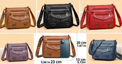 Diane | Crossbody Bag with Multiple Pockets and Zipper Closure