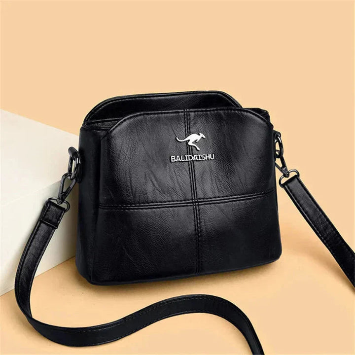 Diane | Leather Crossbody Bag with Adjustable Strap and Top Zip Closure