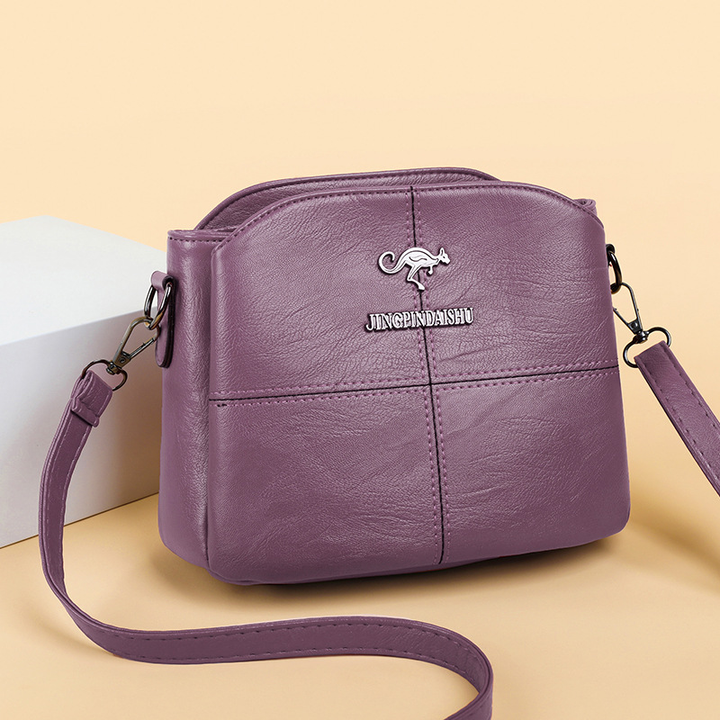 Diane | Leather Crossbody Bag with Adjustable Strap and Top Zip Closure