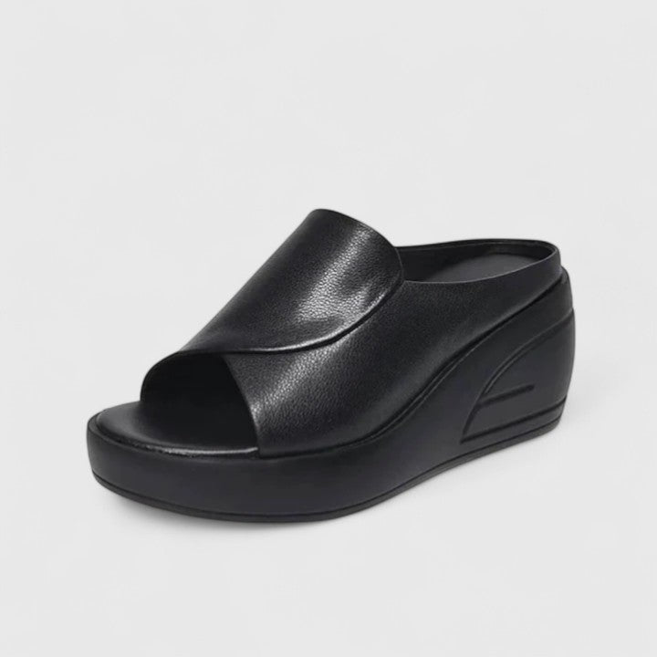 Elaine | Platform Wedge Sandals with Open Toe and Slip On