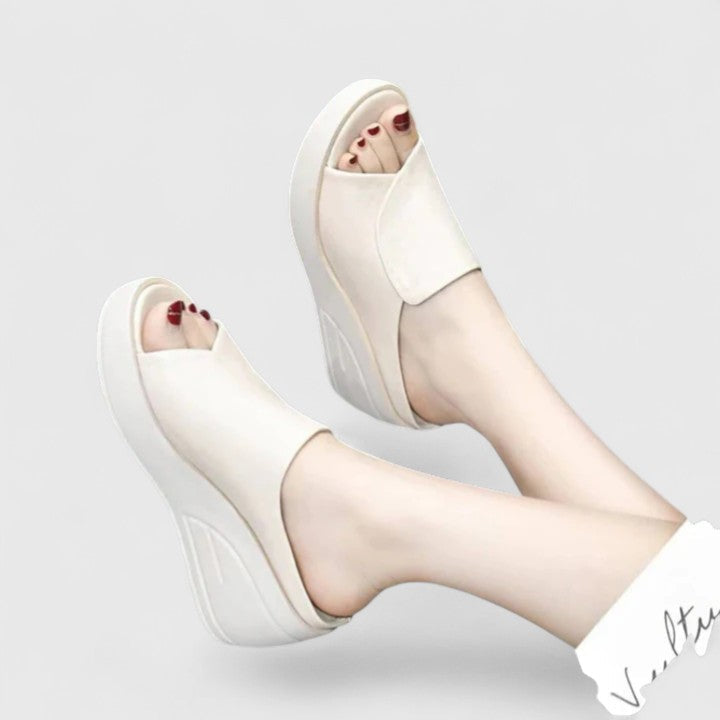 Elaine | Platform Wedge Sandals with Open Toe and Slip On