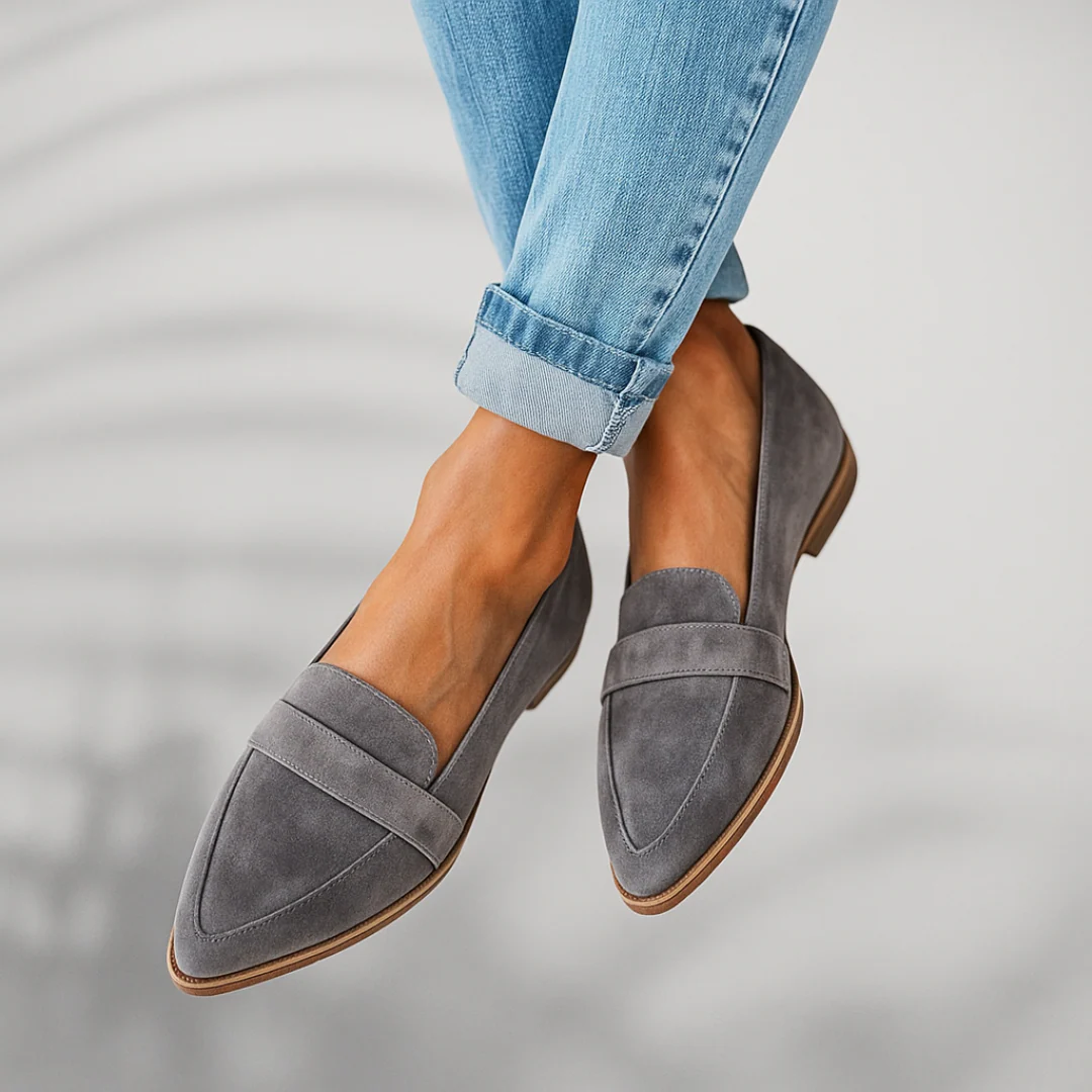 Elsie | Leather Loafers with Pointed Toe and Slip-on Design