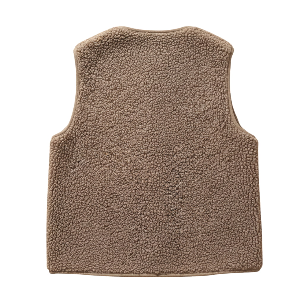 Felicia | Sherpa Vest with V Neck and Button Front