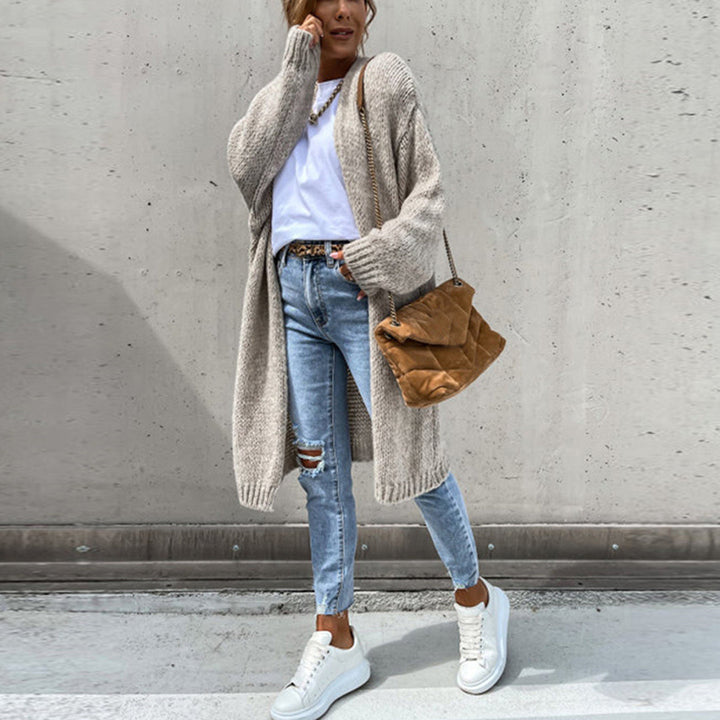 Gail | Long Cardigan with Open Front and Long Sleeves