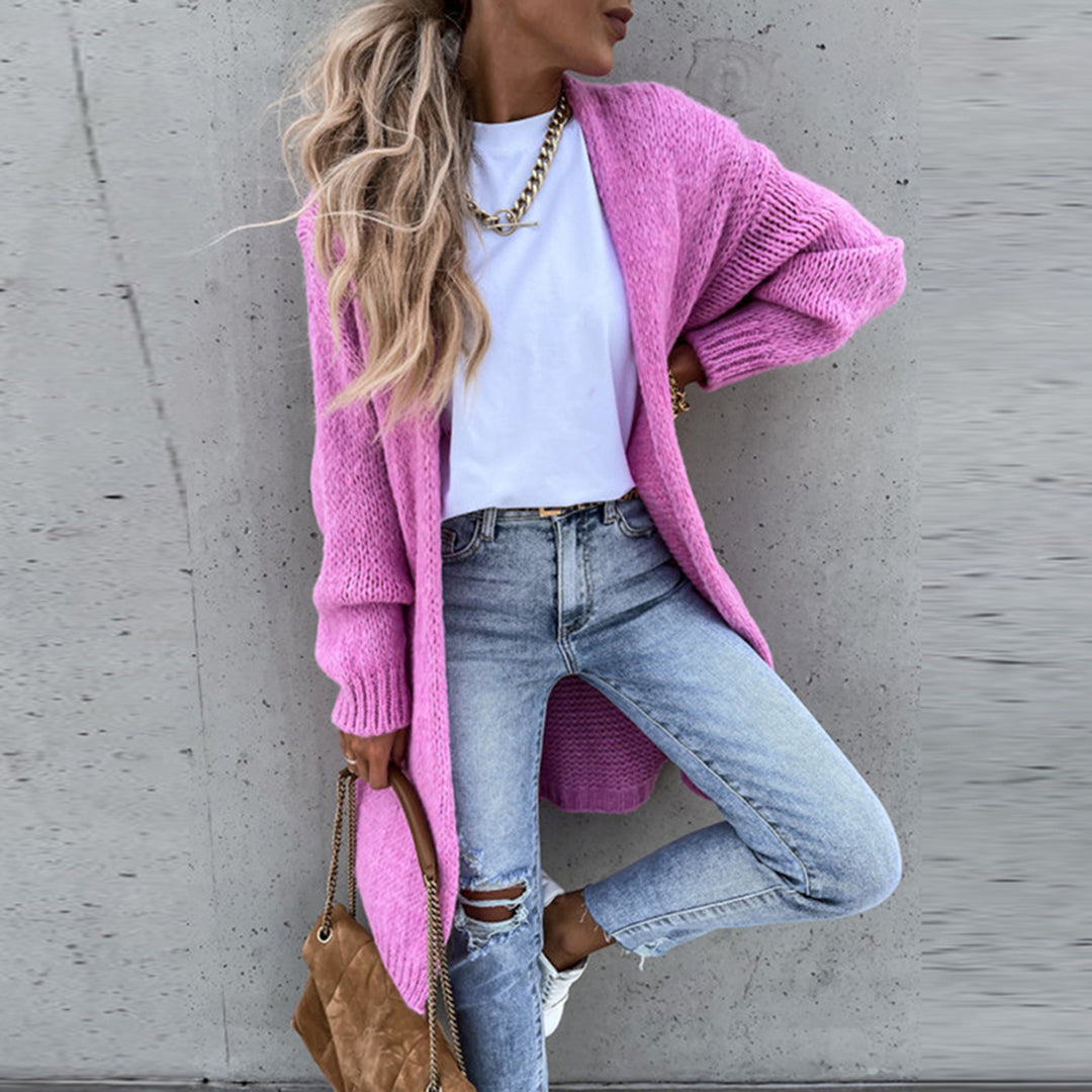 Gail | Long Cardigan with Open Front and Long Sleeves