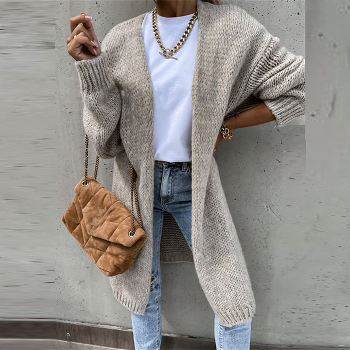 Gail | Long Cardigan with Open Front and Long Sleeves