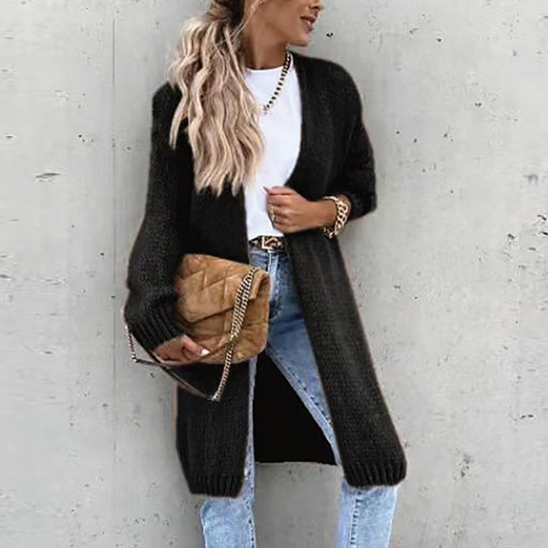 Gail | Long Cardigan with Open Front and Long Sleeves