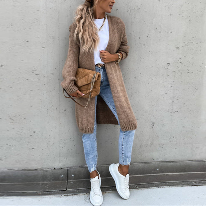 Gail | Long Cardigan with Open Front and Long Sleeves