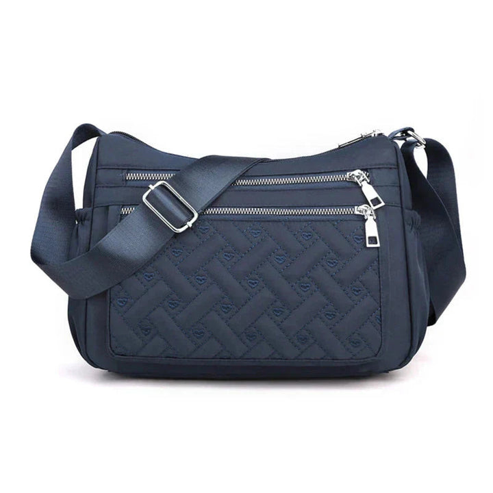 Gloria | Quilted Crossbody Bag with Zipper Pockets and Adjustable Strap
