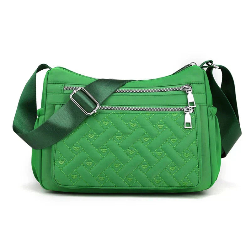 Gloria | Quilted Crossbody Bag with Zipper Pockets and Adjustable Strap