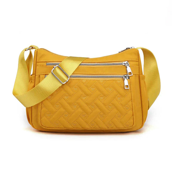 Gloria | Quilted Crossbody Bag with Zipper Pockets and Adjustable Strap