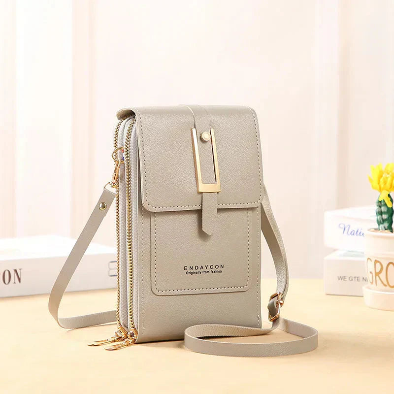 Grace | Crossbody Phone Bag with Front Pocket and Zip Compartment