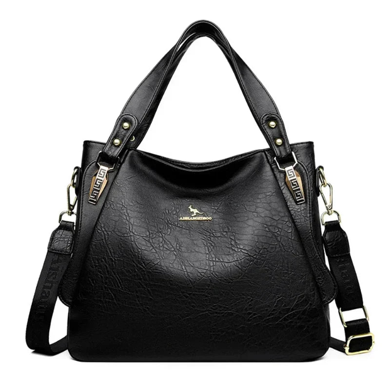 Grace | Textured Shoulder Bag with Adjustable Strap and Top Handle