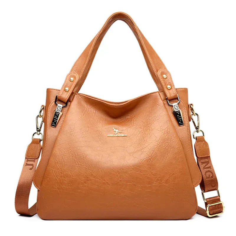 Grace | Textured Shoulder Bag with Adjustable Strap and Top Handle