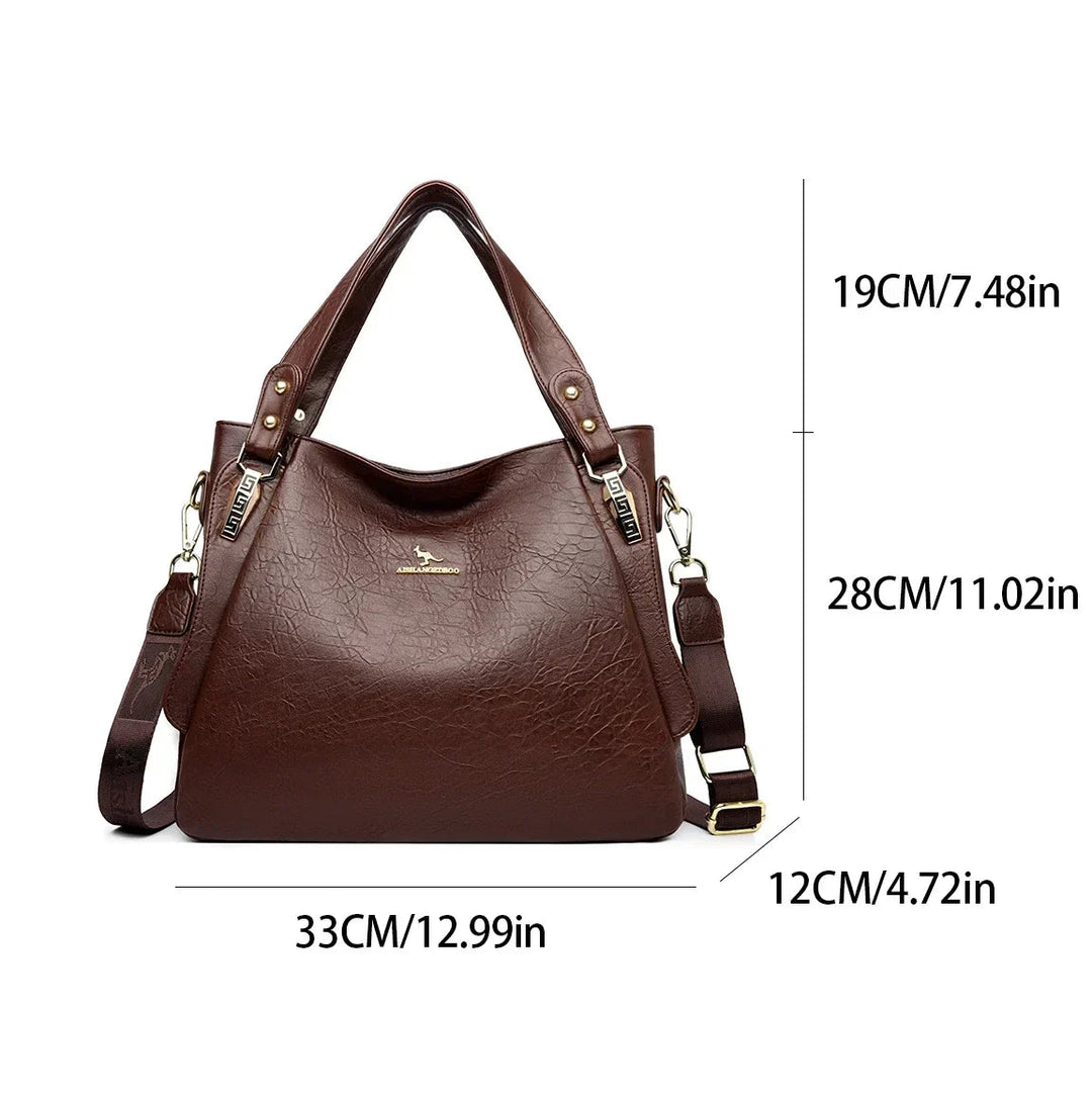 Grace | Textured Shoulder Bag with Adjustable Strap and Top Handle