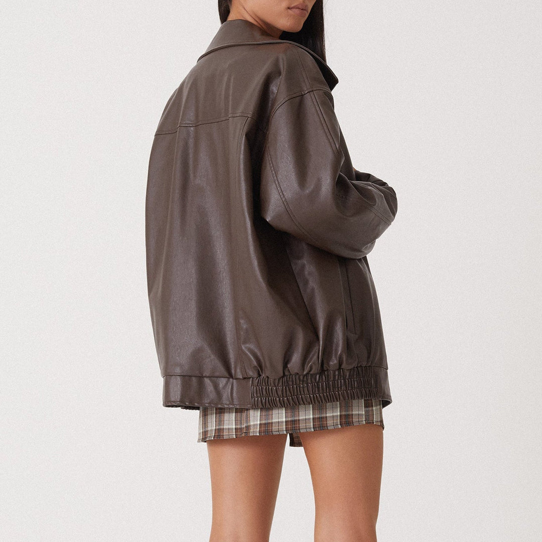 Gwendolyn | Bomber Jacket with Collared Neck and Zipper Closure