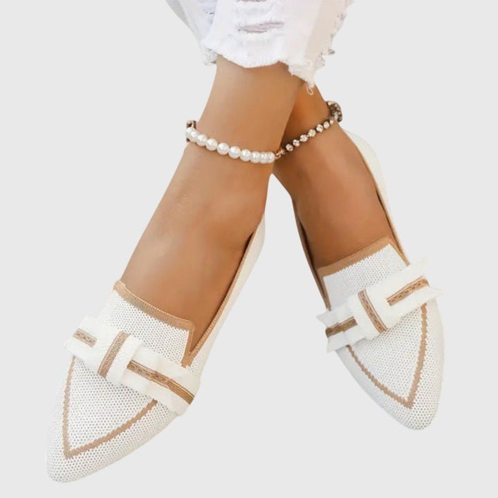 Helene | Flat Loafers with Bow Detail and Pointed Toe