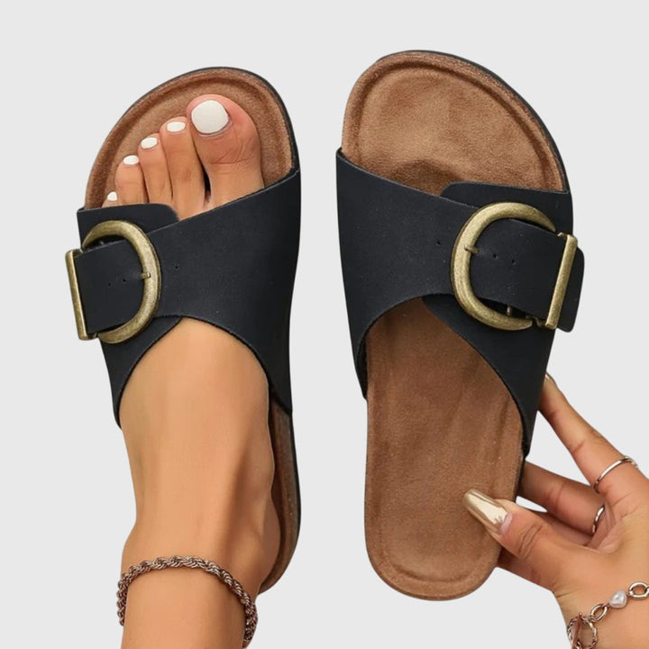 Holly | Orthopedic Slip On Sandals with Adjustable Buckle