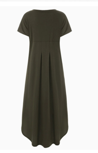 Shirley | Summer Maxi Dress with V Neck and Short Sleeves
