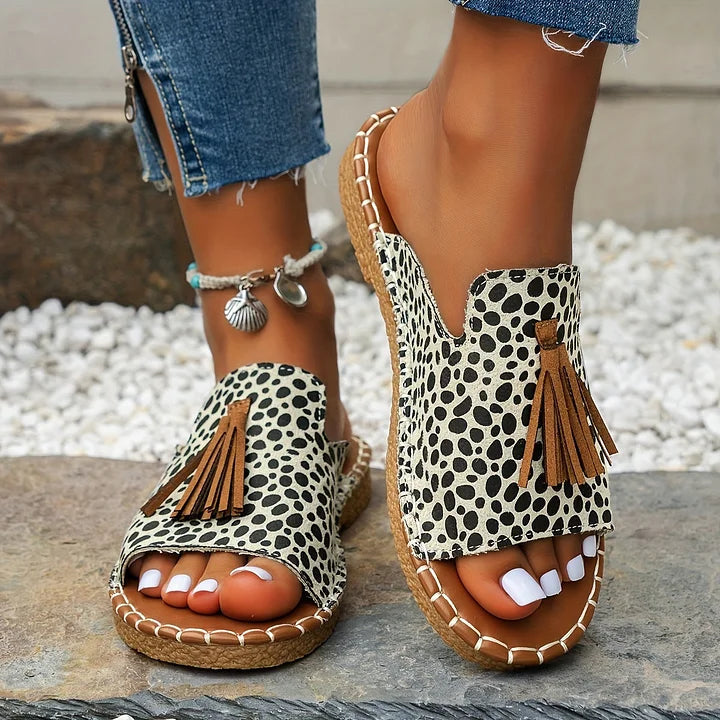 Katherine | Boho Sandals with Tassel Detail and Open Toe