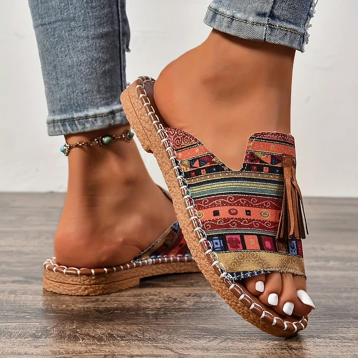 Katherine | Boho Sandals with Tassel Detail and Open Toe