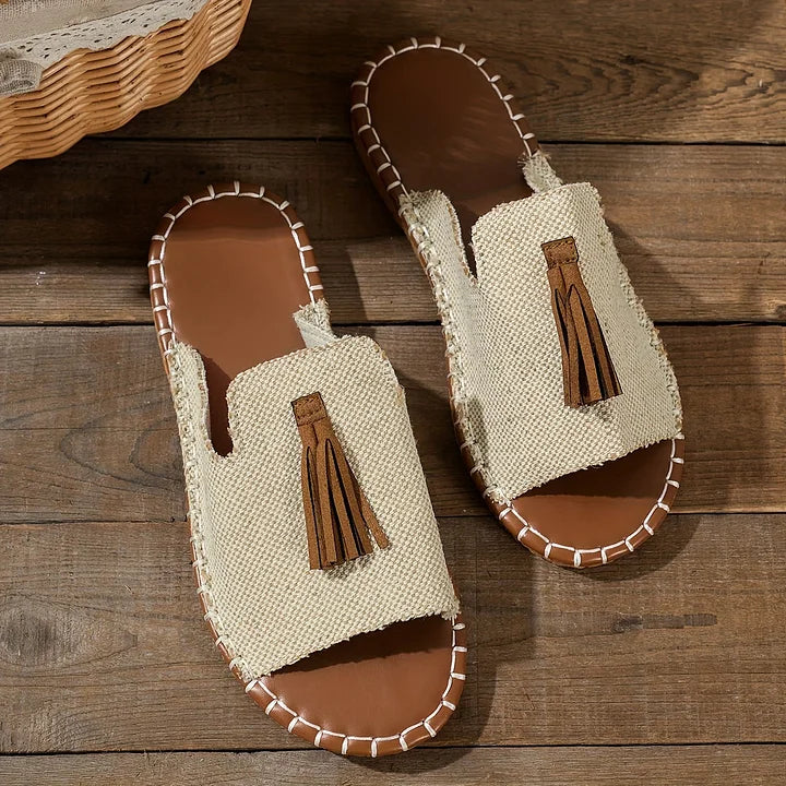 Katherine | Boho Sandals with Tassel Detail and Open Toe