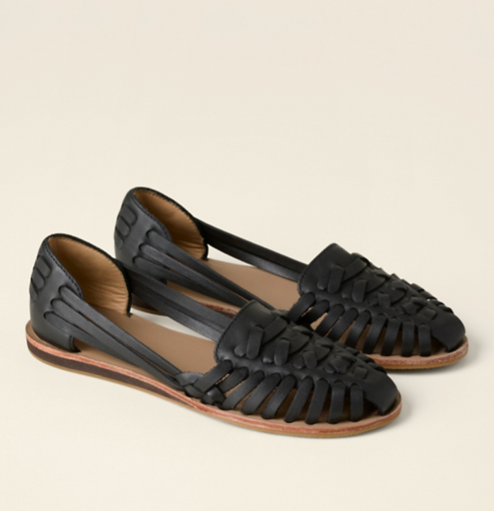 Leah | Woven Gladiator Sandals with Open Toe and Flat Sole