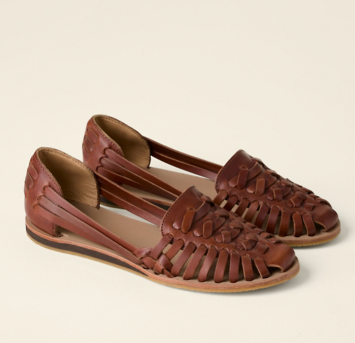 Leah | Woven Gladiator Sandals with Open Toe and Flat Sole