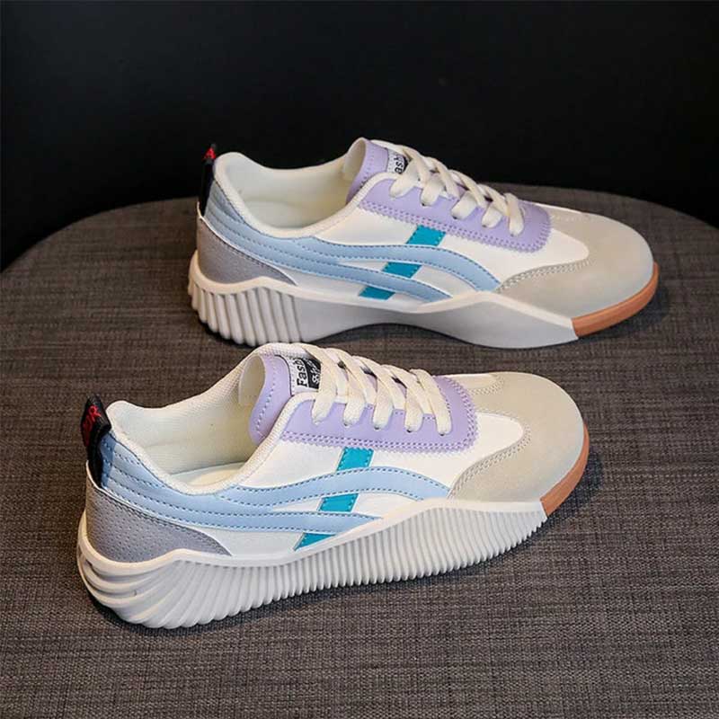 Lisa | Sneakers with Lace Up and Perforated Detail