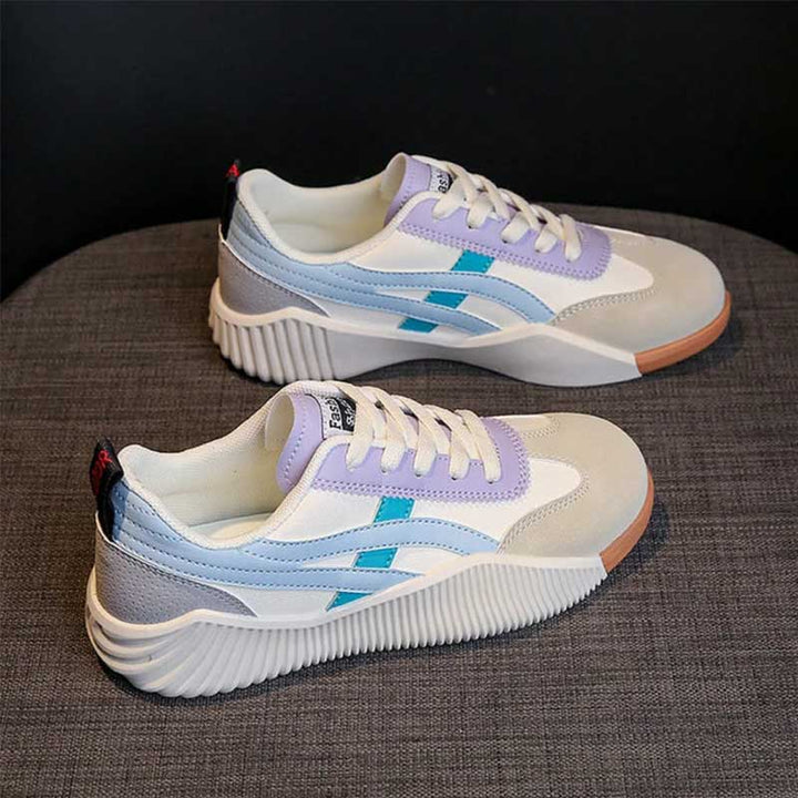 Lisa | Sneakers with Lace Up and Perforated Detail
