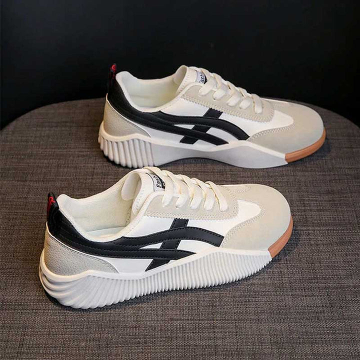 Lisa | Sneakers with Lace Up and Perforated Detail