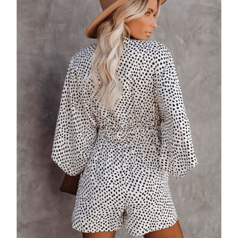 Lorraine | mini dress with V Neck and Wide Leg Shorts