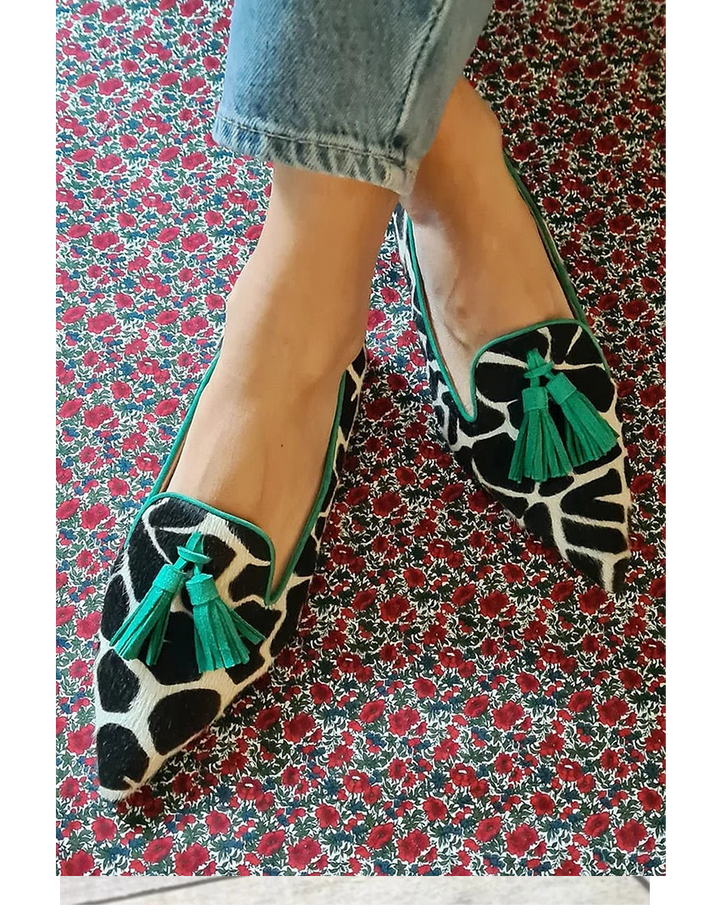 Mabel | Pointed Toe Loafers with Tassel Detail