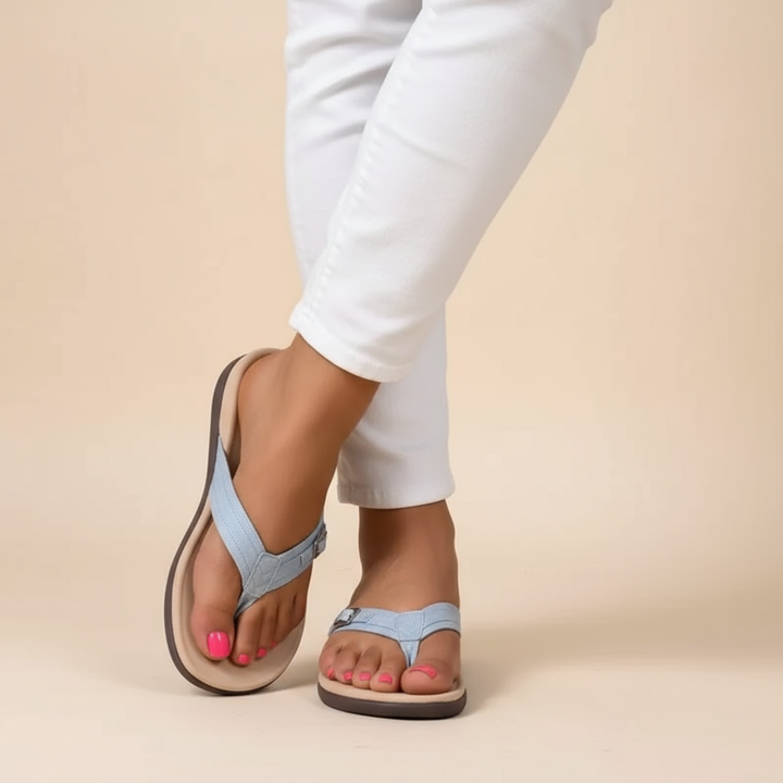 Margaret | Orthopedic Flip Flop Sandals with Buckle Strap