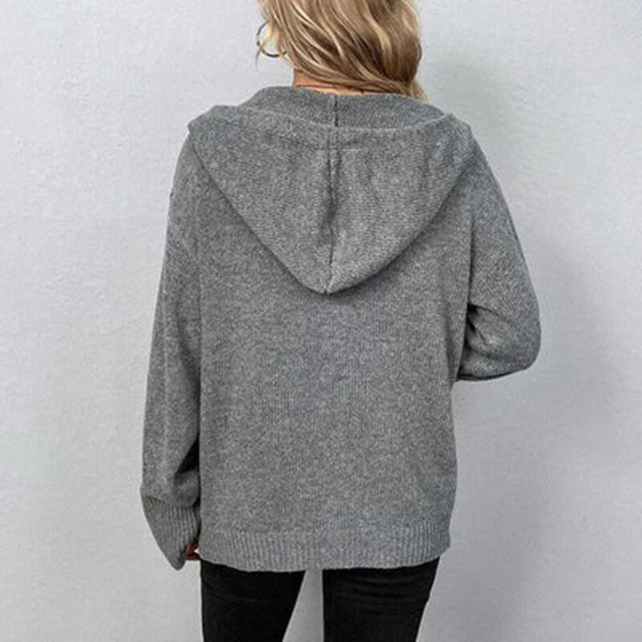 Marilyn | Hooded Cardigan with Button Front and Long Sleeves