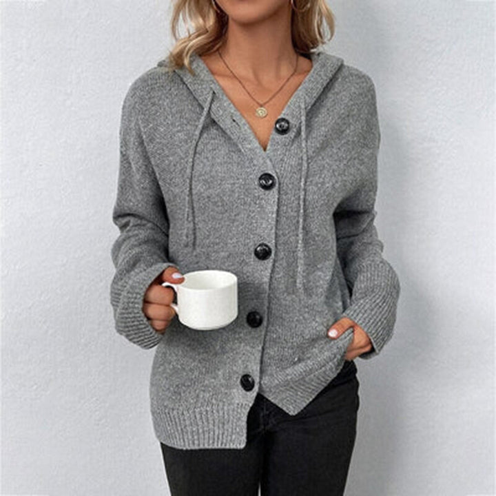 Marilyn | Hooded Cardigan with Button Front and Long Sleeves