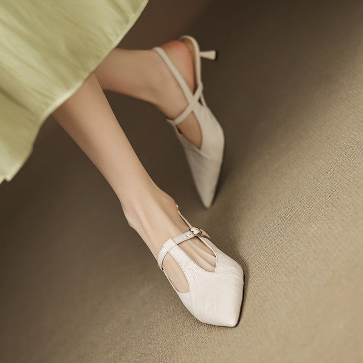 Marlene | Slingback Heels with Pointed Toe and T-Strap