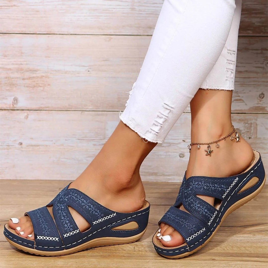Martha | Orthopedic Sandals with Platform Sole and Cutout Details