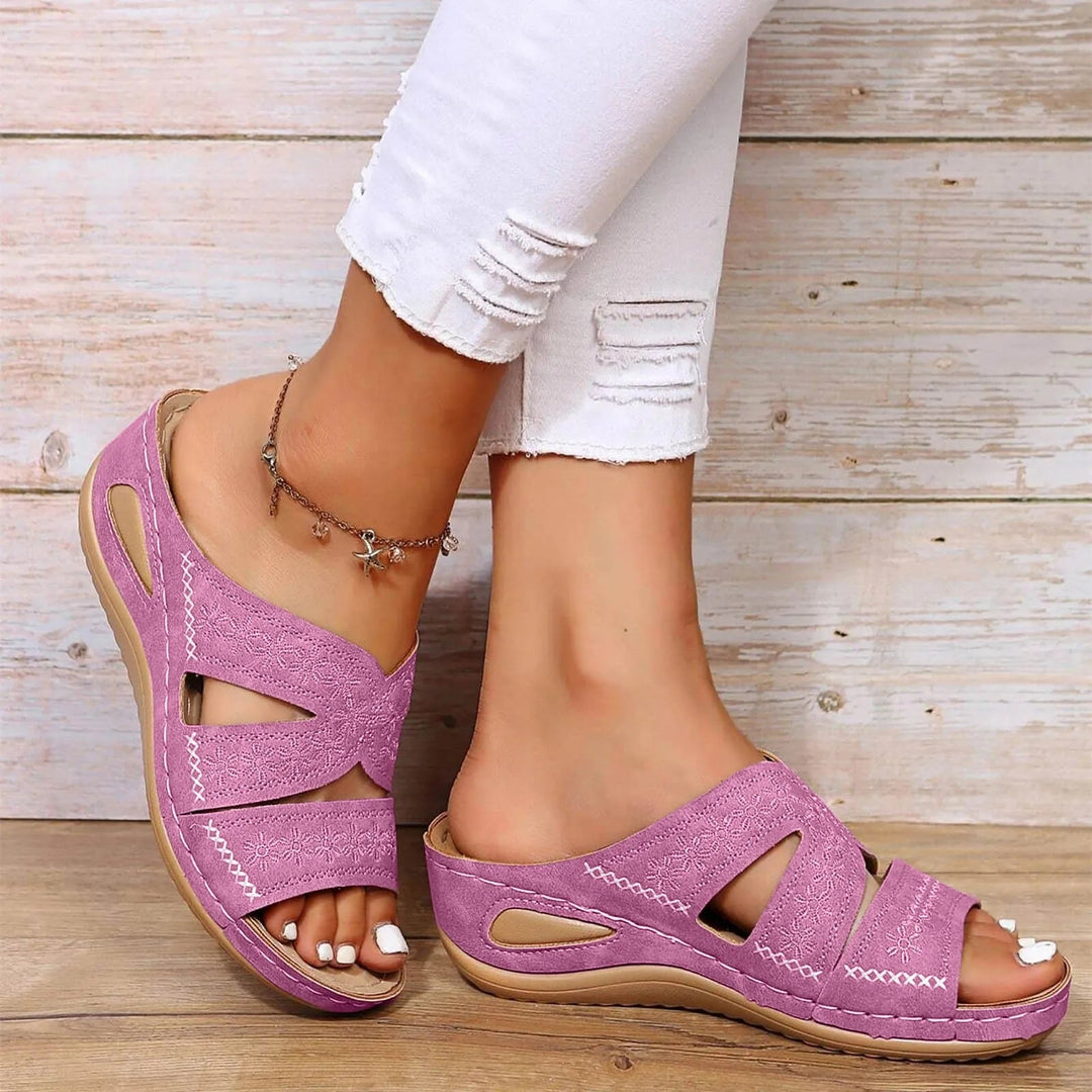 Martha | Orthopedic Sandals with Platform Sole and Cutout Details