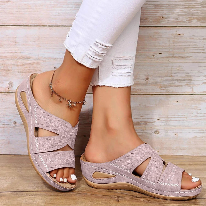 Martha | Orthopedic Sandals with Platform Sole and Cutout Details