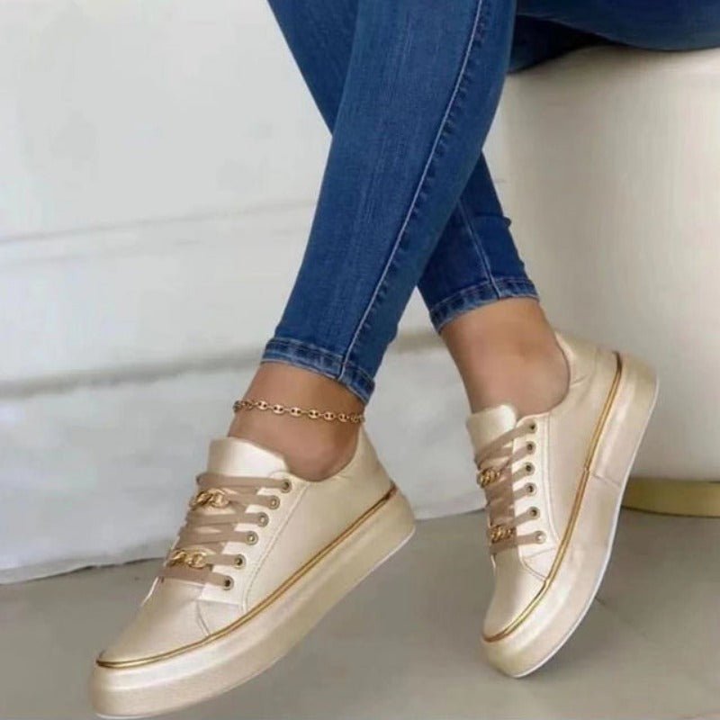 Mary | Orthopedic Sneakers with Chain Detail and Platform Sole