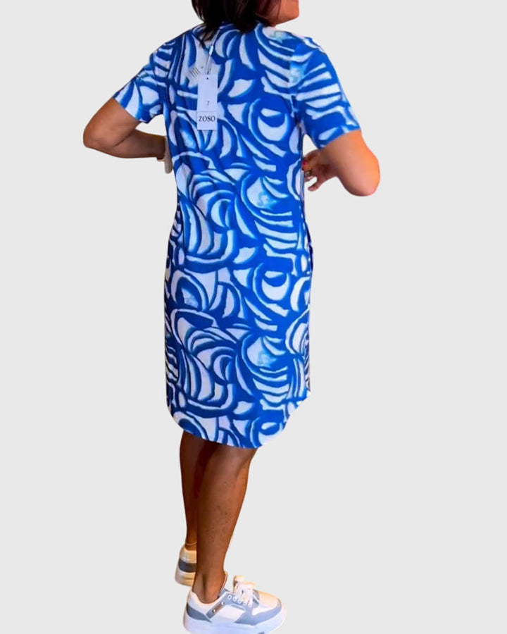 Megan | Mini Dress with V Neck and Short Sleeves