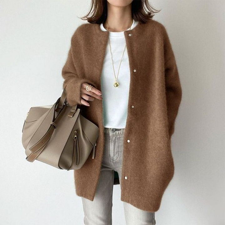 Melissa | Cardigan with Crew Neck and Long Sleeves