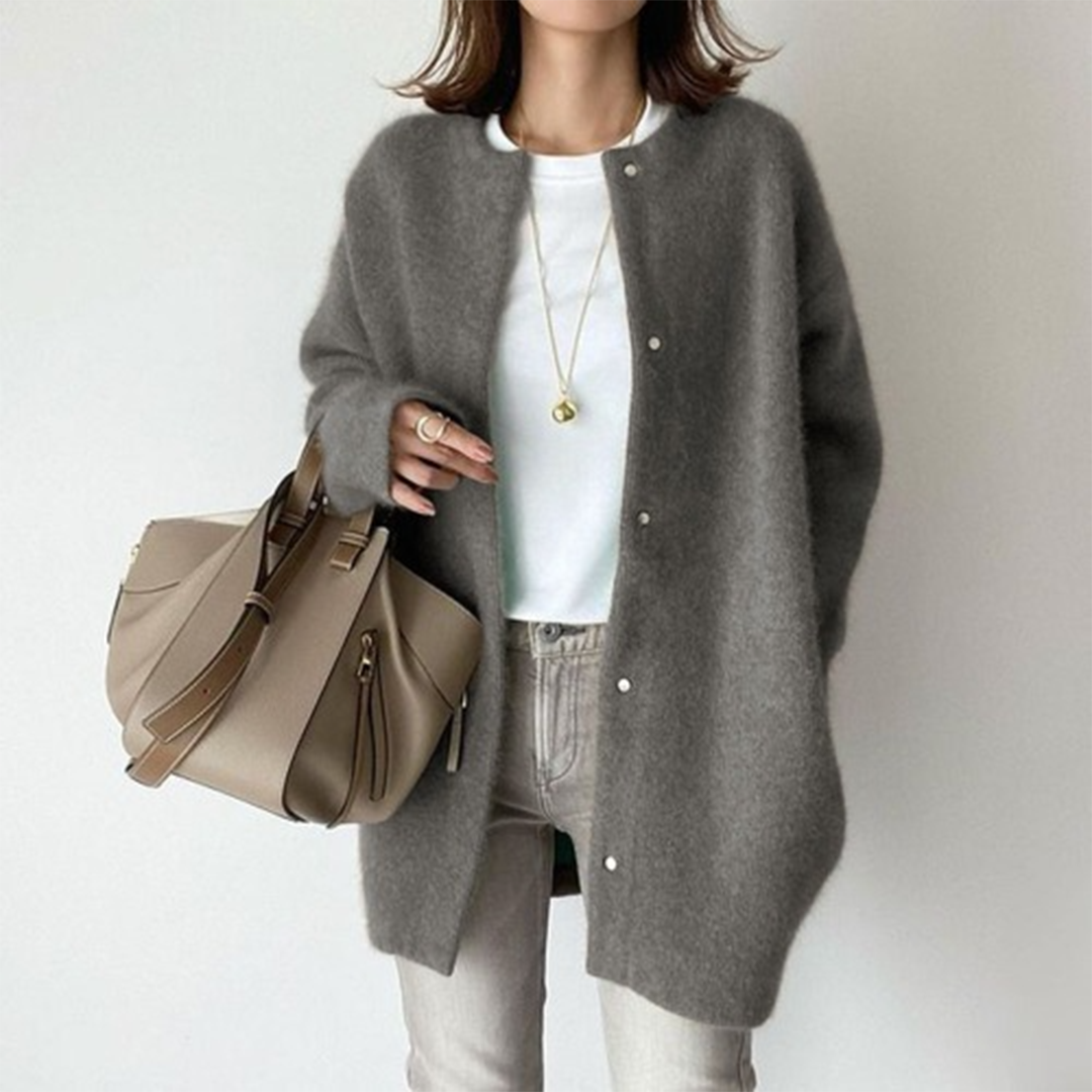 Melissa | Cardigan with Crew Neck and Long Sleeves