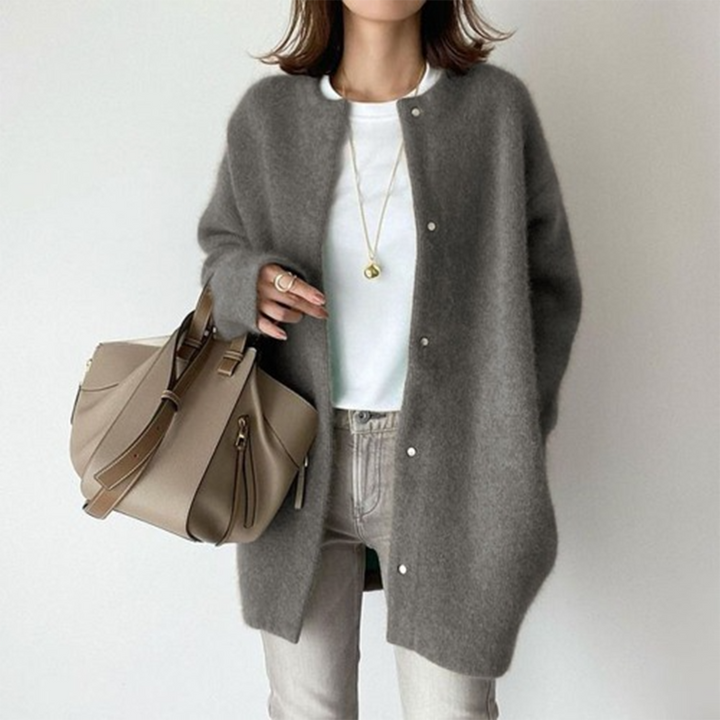 Melissa | Cardigan with Crew Neck and Long Sleeves